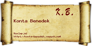 Konta Benedek névjegykártya